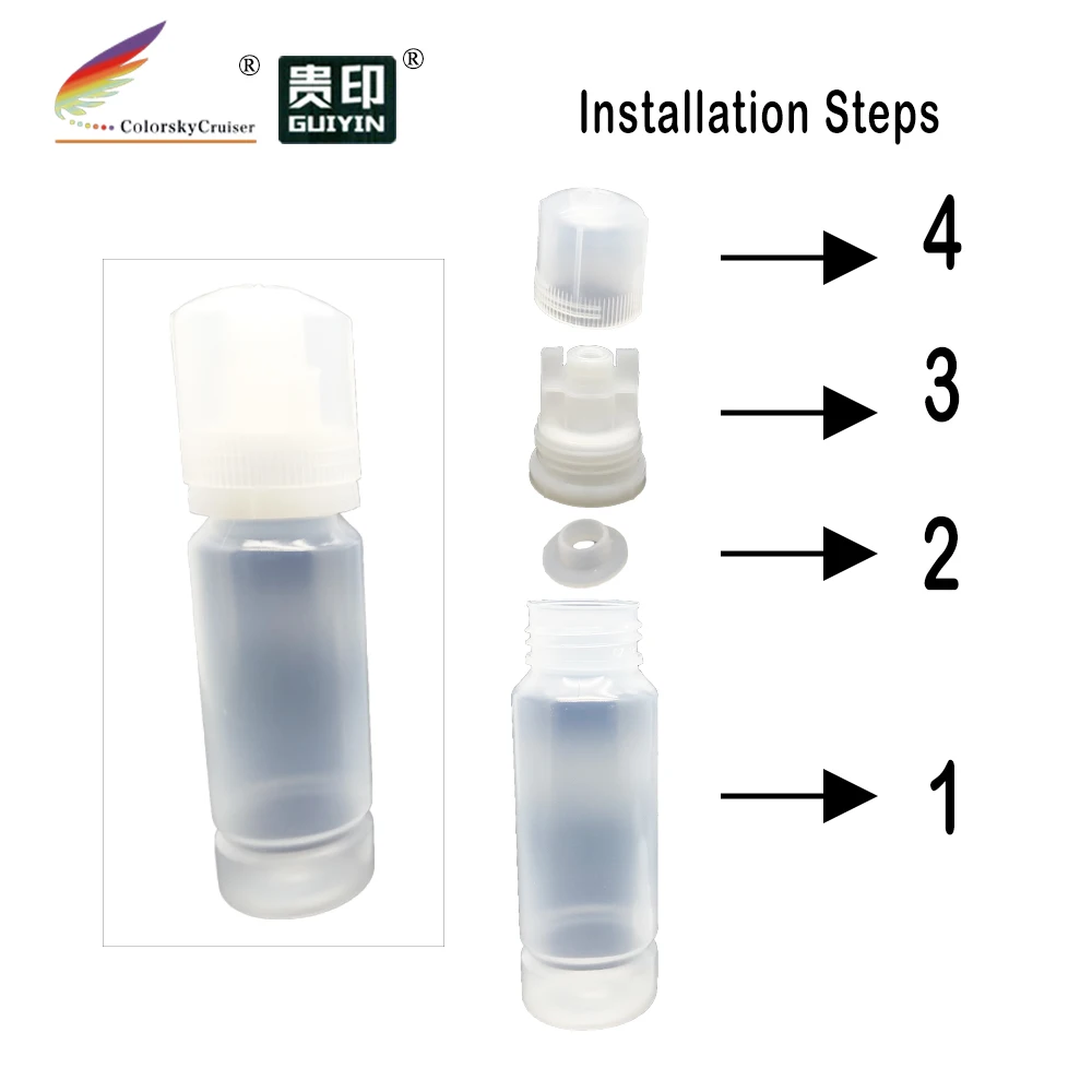 CS-BE70 empty bottles for Epson Ecotank 504 544 534 554 T554 T504 T544 L14150 L6171 L6161 L4160 L4150 L5190 L3150 L3110 4pcs