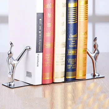 

2Pcs Kicking Figurine Home Study Bookshelf Book Stand Office Organizer Holder 2019NEW