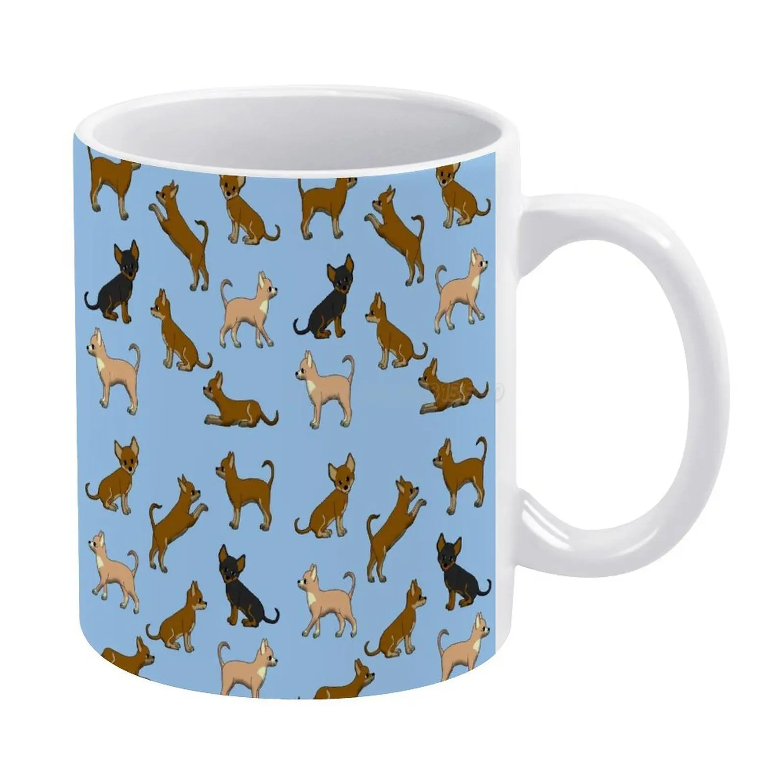 Чихуахуа белая кружка 11oz забавные Керамика Кофе Чай молоко чашки собаки собака