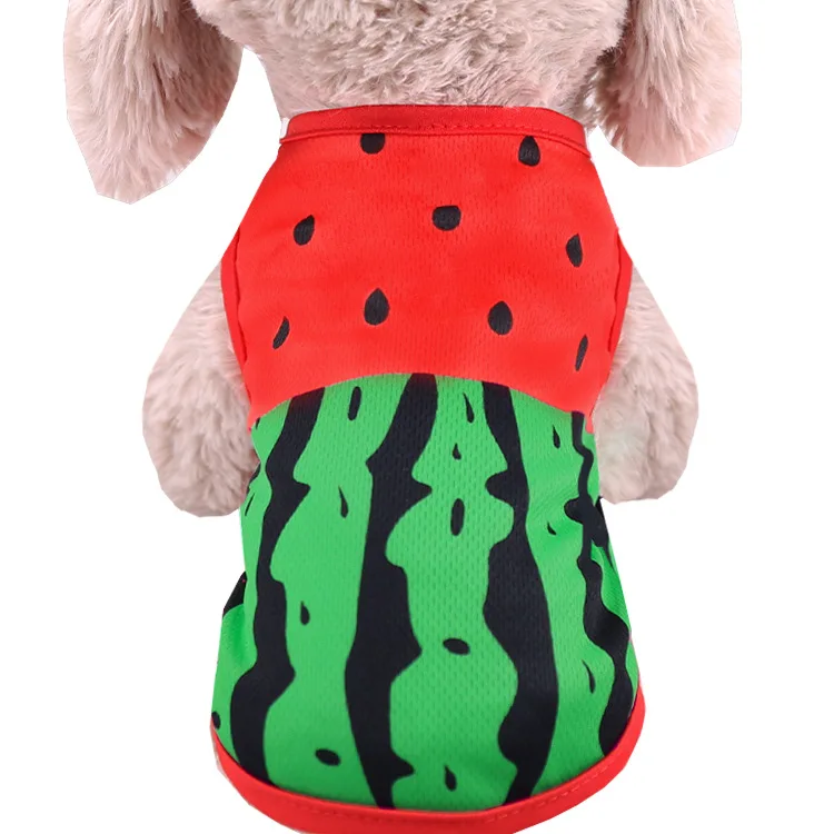 PUOUPUOU Пёс из мультфильма летняя одежда куртка жилетка, одежда для домашних животных дышащий собака Костюмы для малых и средних собак Ropa Para XS-XXL - Цвет: 1