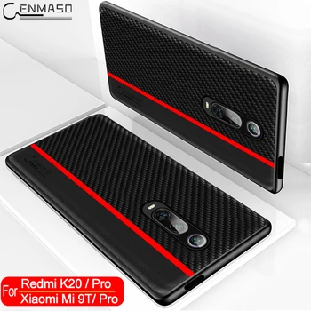 

for Xiaomi Mi 9T Redmi K20 Pro Case Carbon Fiber Leather Back Cover for Xiaomi Mi 10 9 SE Redmi Note 8 8T Pro K30 POCO X2 Case