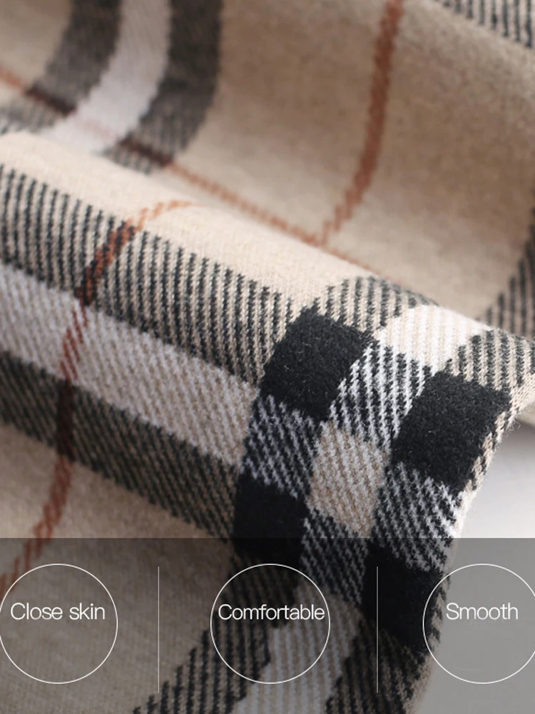 New Autumn Winter Wool Short Women Korean High Waist Shorts Plaid Wide Leg Shorts Casual Loose plus size shorts