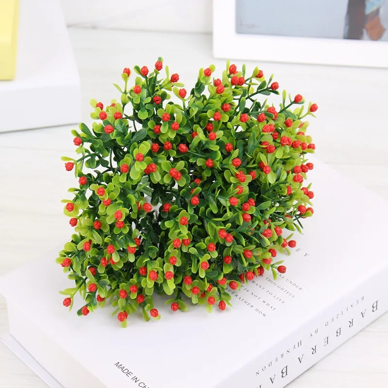

Artificial Flower Milan Grain Potted Plant Accessories Wedding Party Decoration New Year Festival Supplies Home Decor