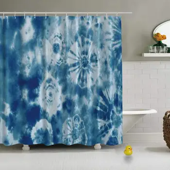

Tie Dyed Pattern On Cotton Fabric Photo Modern Shower Curtain for Guest Suite,72''L x 72''W