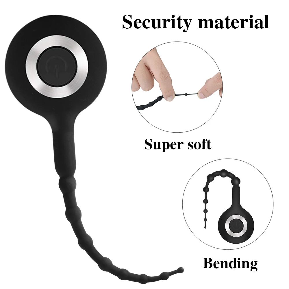 iKenmu Penis Plug Urethra Catheter Male Urethral Vibrator Catheter Sounding Stretcher Dilator Sex Toy Men Erotic 10 Frequency