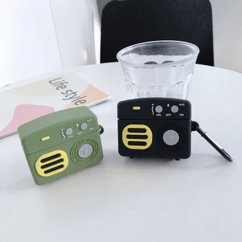 

Silicone Charge Case Cover Cute 3D Retro Radio Design for Apple Airpods Pro B99
