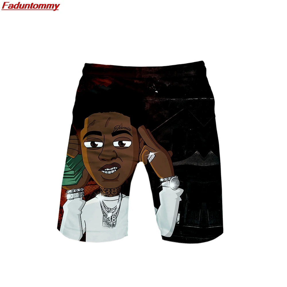 YoungBoy Never Broke снова 3D стиль летние мужские модные трендовые шорты для отдыха Новые популярные повседневные летние шорты Kpop
