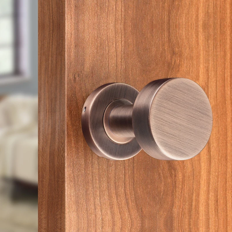 Door Handles for Interior Doors without Lock Tube Shape Brushed Copper and Chrome Color Options Stainless Steel Knob door knobs