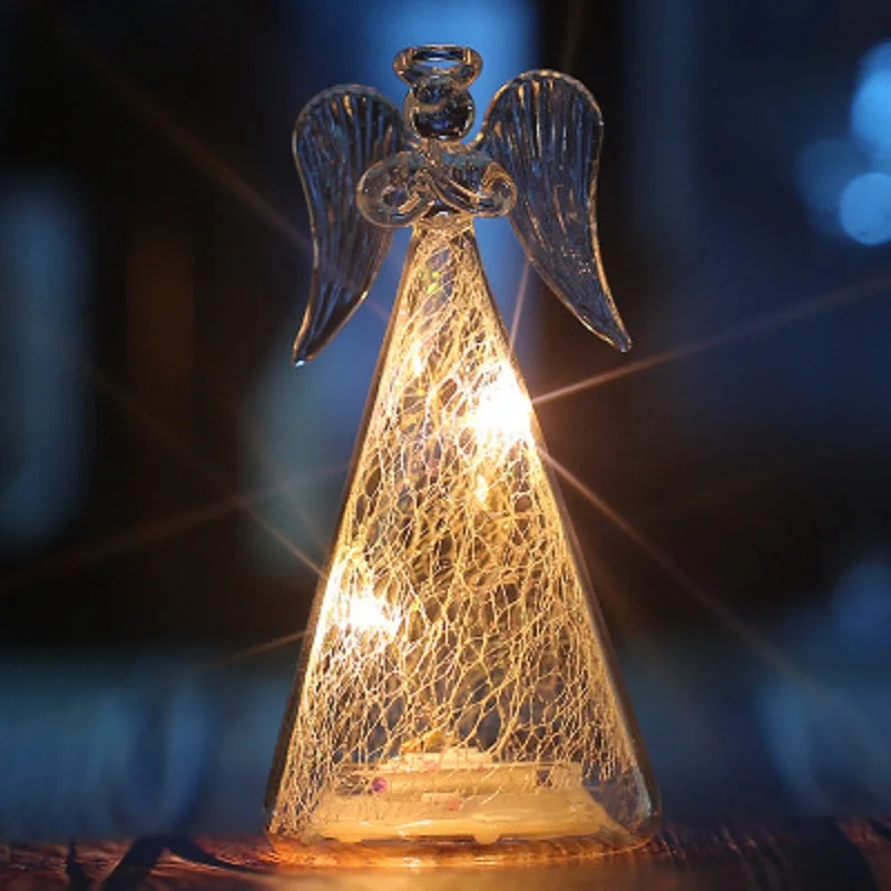 Новинка O. RoseLif Lucky Angel стеклянный декоративный светодиодный светильник на День святого Валентина свадебное украшение подарок на удачу любовь вечерние Декор для дома