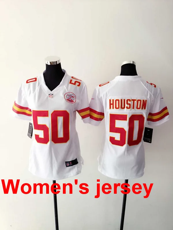 1 A+++ женские сшитые Канзас-Сити 11 Alex Smith 25 Jamaal Charles 29 Eric Berry Вышивка Логотипы Джерси - Цвет: 1
