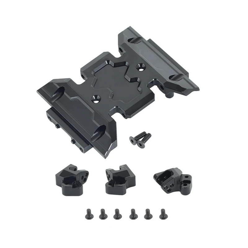 

Metal Skid Plate Gearbox Mount Transmission Holder with Linkage Link Mounts for 1/10 RC Crawler Axial SCX10 III AXI03007