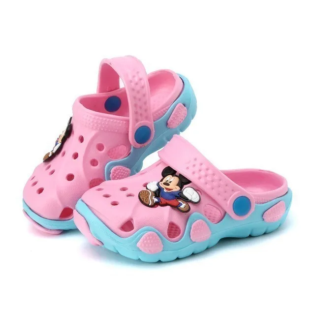 Детские сандалии для маленьких мальчиков; Летняя обувь; детские тапочки; дышащие Нескользящие пляжные сандалии с мягкой подошвой - Цвет: H33-pink