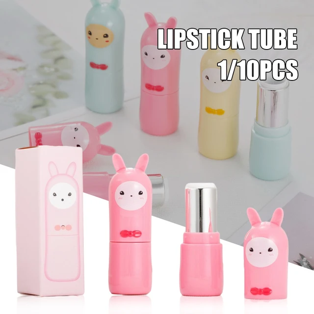 DIY MINI Cute Rabbit Cartoon Lipstick Tube Lip Balm Containers Makeup  Cosmetics Containers Tool Refillable Bottles