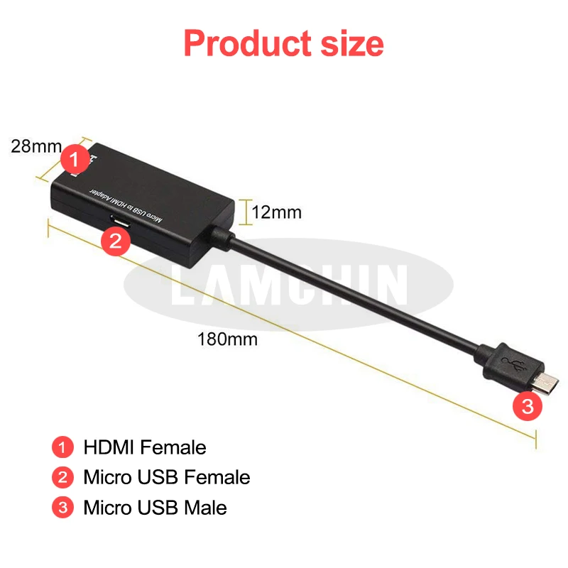 Универсальный Micro USB в HDMI адаптер для Android для HDTV Mini USB в Преобразование HDMI линейный компьютерный видео конвертер адаптер