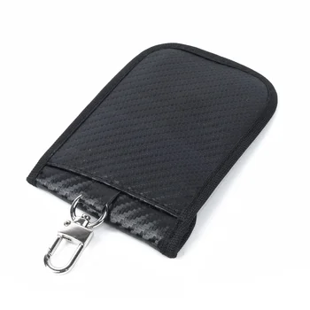 

LTE NFC GSM Shielding Blocking Signal Black Carbon Fiber RFID Car Key Cover Bag Case Pouch Protection Accessories