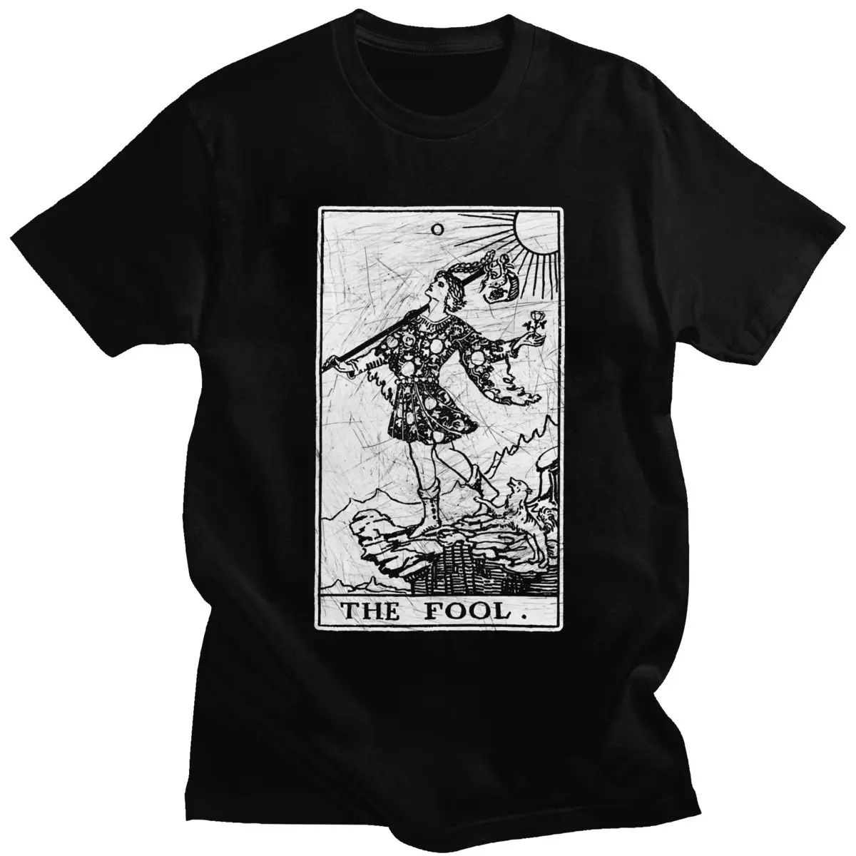 Мужская хлопковая футболка на Хэллоуин с короткими рукавами The fourt Tarot Card Major Arcana