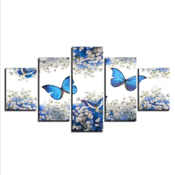 

Wall Art 5 Pictures Butterfly Posters Anime Abstract Decorative Painting Home Living Room Bedroom Canvas Painting