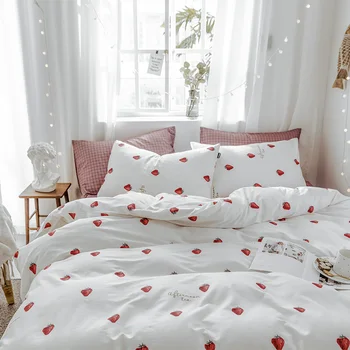 

Four Cotton Cotton Dormitory Three-Piece Suit-Style Linen Quilt People Beddings