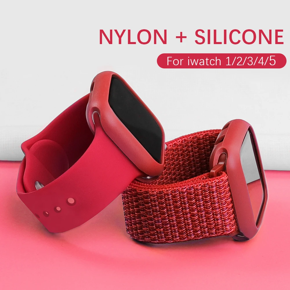 

strap for Apple watch Band Series 5 44mm 40mm iwatch suit the same color family film suitable for Case 4 3 21 42mm 38mm Bracelet