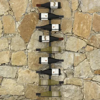 

Iron Art Wine Bottle Display Stand Rack Organizer Wall Mounted Wine Rack 9 Bottles Wine Rack Shelf Cabinet Holder 95cm Highth
