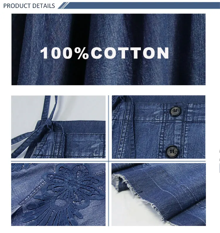 Женское платье Yuzi. may Boho, новые джинсовые женские платья, асимметричные винтажные Аппликации, полукомбинезон A82193 Vestidos