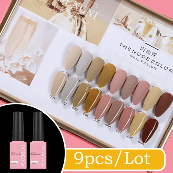 

9 Colors Gel Nail Polish Nail Kits For Nails Semi Permanent Soak Off Gel Polish Varnish UV Nail Set Nail Art Lacquer Polishes