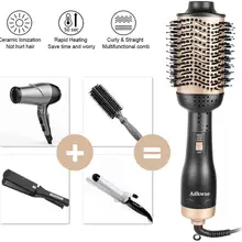 [] фен для волос щетка для горячего воздуха один шаг фен для волос Volumizer 3 в 1 Обновление отрицательная ионизация волос выпрямитель гладкая фреза