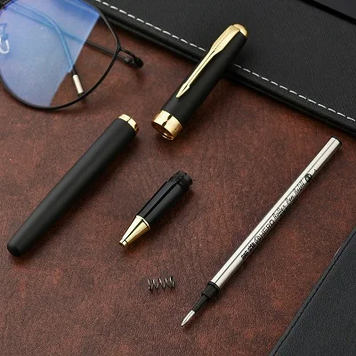 0.5mm1502 шариковая ручка, деловой подарок - Цвет: Black ballpoint pen