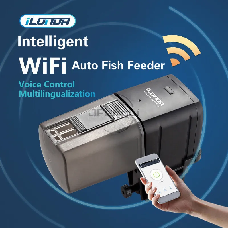 

Ilonda Intelligent Wifi APP Fish Feeder Auto Organ Smart Control Aquarium Fish Tank Automatic Feeding Device Timing Feed