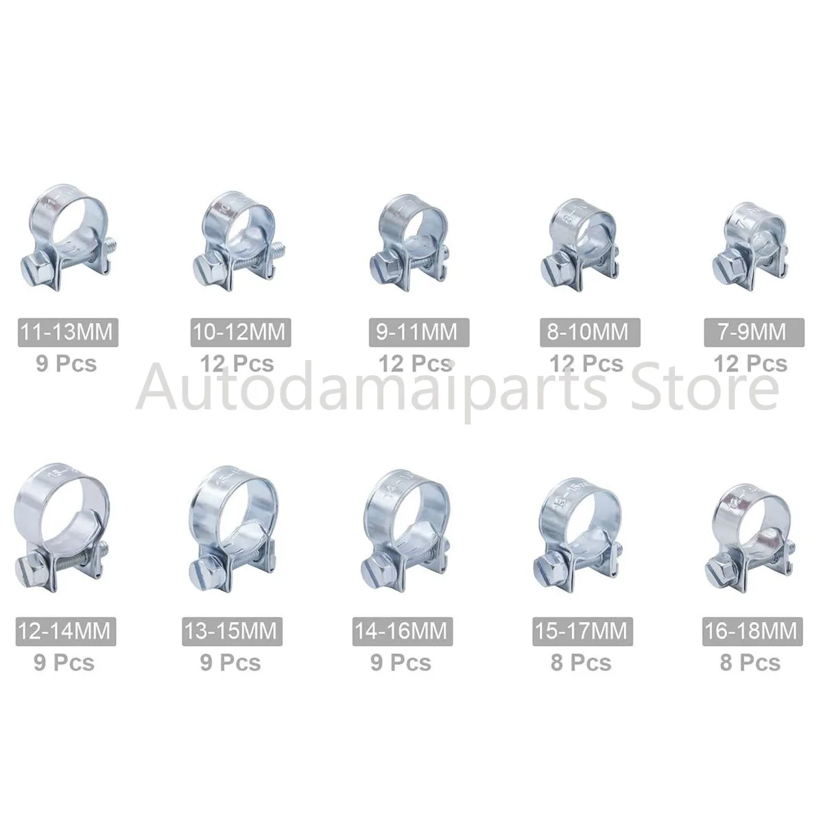 Crossborder100pcsBoxedGalvanizedMiniClampCarbonSteelStrong