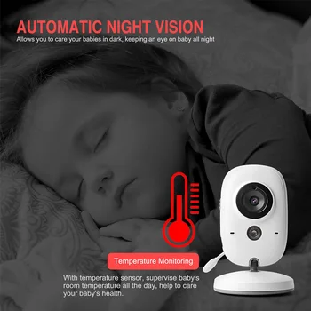 

Baby Monitor Baby Nanny Security Camera VB60 3 .2 inch WIFI Camera Wireless Video Color LCD HD Night Vision Temperature Monitor
