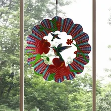 

Color Bird Windrotator Wind Spinner 3D Metal Stainless Steel Mirror Iron Wind Chime Creative Outdoor Garden Home Decoration Gift
