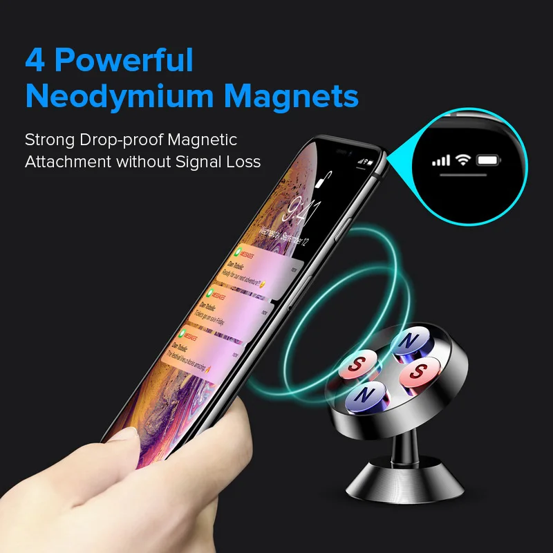 GETIHU Universal Magnetic Car Phone Holder Stand in Car For iPhone X Samsung Magnet Air Vent Mount Cell Mobile Phone Support GPS - Image 4
