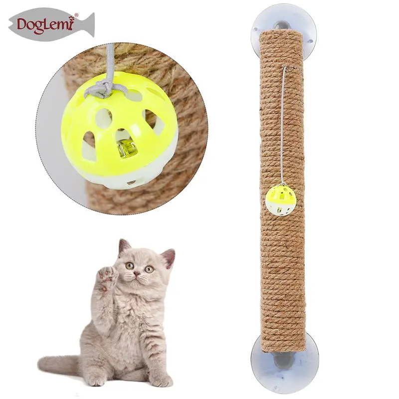 

Pet cat scratcher tree board cats toy cardboard for cat kitten window toy sucker funny interactive toy with bell rascador gato