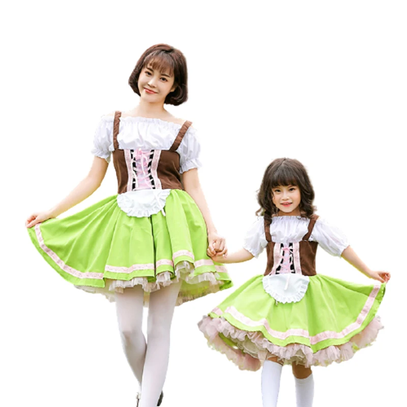 

German Oktoberfest Stage Performance Costume Parent-child Outfit Indie Folk Culture and Arts Festival Dress Halloween Costume