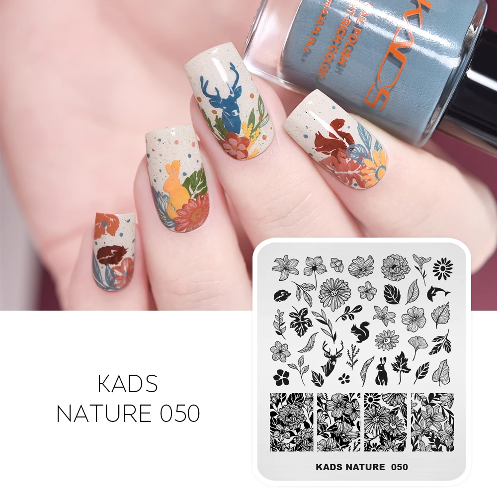 2020 New Designs Nail Stamping Plate Lion Tiger Leopard Pattern Nail Art Template Image Stencil Tool for DIY Nail Decorations 4