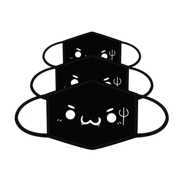 

Cute Pattern Black Mouth Mask Anti Dust Face Mask Filter Anti Dust Face Masks Care Windproof Elastic Ear Loop Children Adult