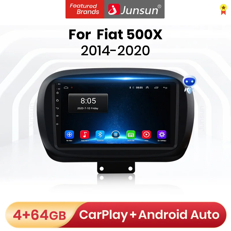 Автомагнитола Junsun V1 Pro мультимедийный проигрыватель на Android 10 0 4 Гб ОЗУ 64 ПЗУ с