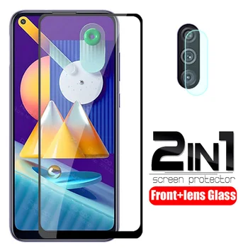 

2 in 1 camera lens protective Glass For samsung galaxy m11 M 11 SM-M115F M115F 6.4" screen protector tempered Glass Film cover