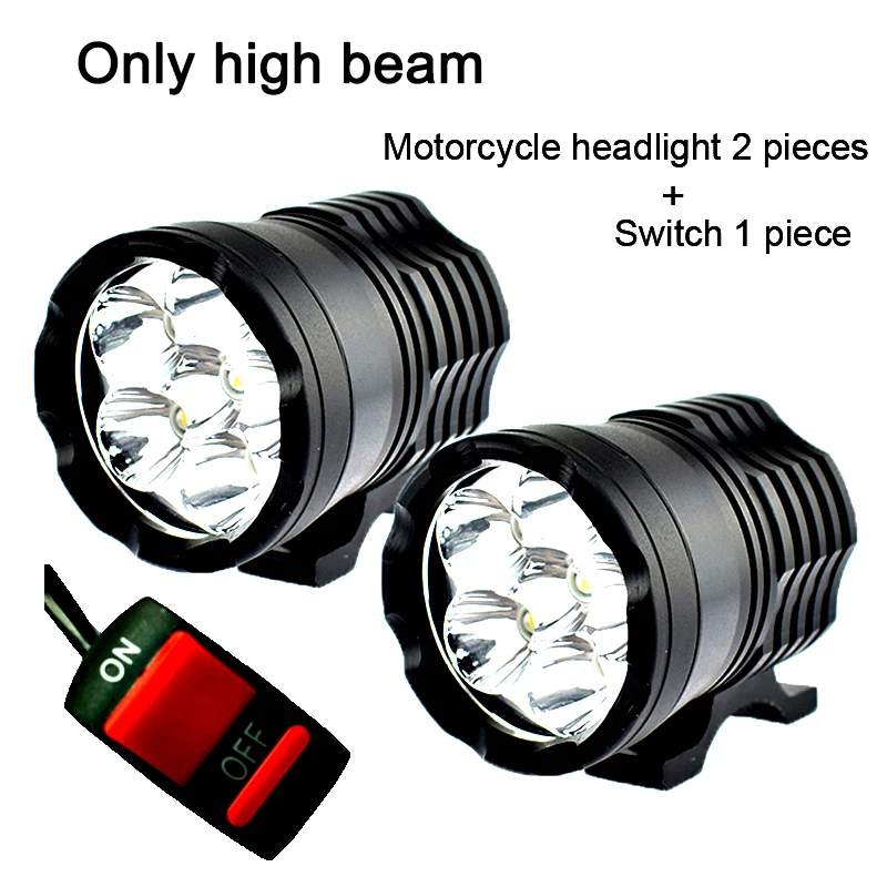 Cheap Price for  Motorcycle headlights LED 60w only high beam moto work lights Spotlights motorbike headlamp car acc
