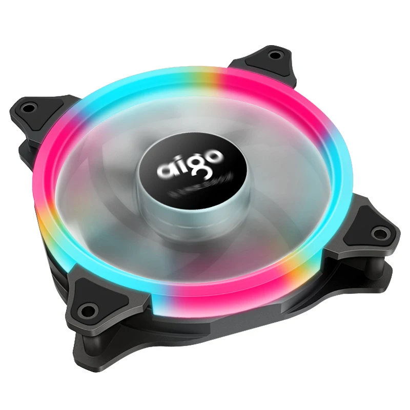 Вентилятор Aigo Aurora rainbow 120 мм со светодиодной подсветкой 4 контактный вентилятор