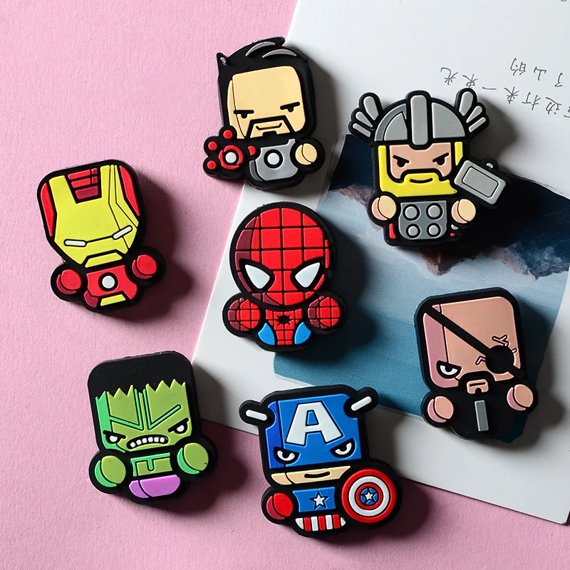 Мультяшный Европейский Американский Marvel супергерой милый креативный стерео Магнитная кнопка магнит на холодильник - Цвет: Marvel Heroes 7pcs
