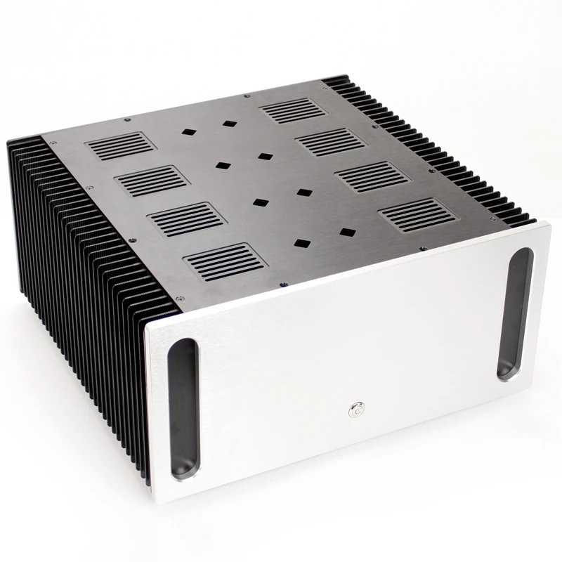 

D412 W430 H200 анодированный алюминий CNC класса люкс шасси задняя трубка корпус DIY усилитель мощности Корпус теплоотвода качество Cabinat