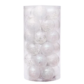 

30pcs Shopping Mall Bauble Tree Hanging Shatterproof Christmas Ball Ornament Home 6cm Party Decoration Polystyrene Gift DIY