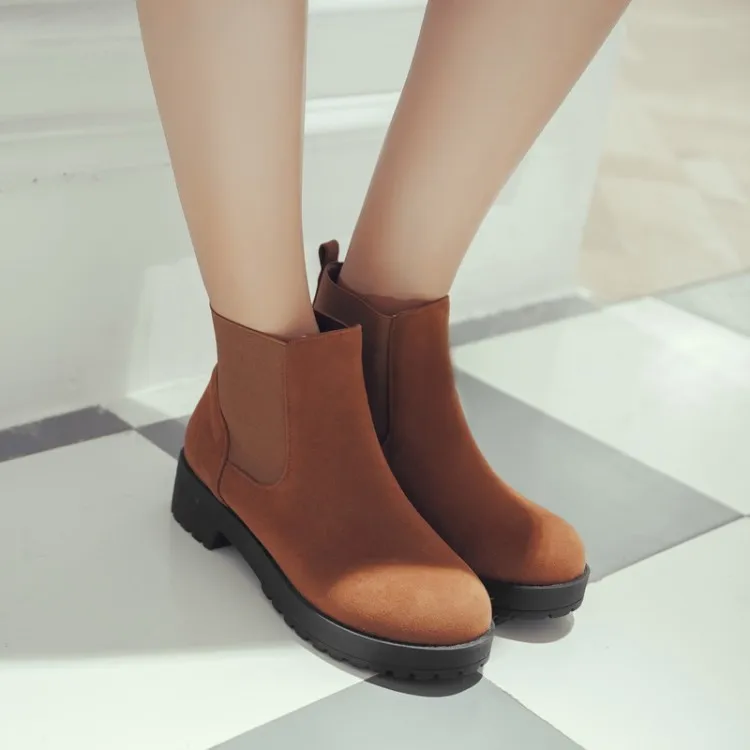 

Big Size 9 10 11 12 boots women shoes ankle boots for women ladies boots shoes woman winter Simple pure color