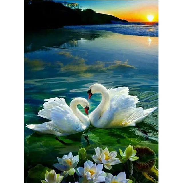 5D DIY Diamond Painting Landscape Sunset Sea Cartoon Girl Diamond Embroidery Mosaic Beach Cross Stitch Home Wall Decoration Gift 