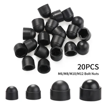 

20Pcs M6 M8 M10 M12 Bolt Nut Dome Protection Caps Covers Exposed Hexagon Plastic