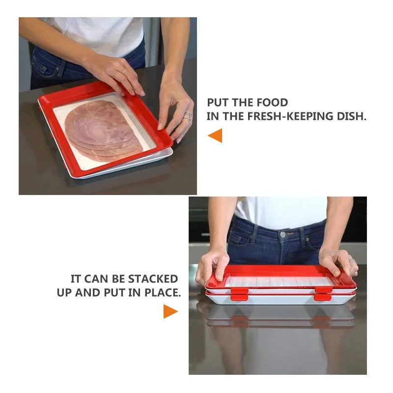 

Clever Tray Creative Food Plastic Preservation Tray Kitchen Tools Food Storage