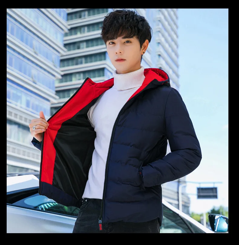 Новая Стильная хлопковая стеганая одежда, мужская зимняя хлопковая стеганая куртка, короткая Корейская стильная трендовая зимняя одежда, пальто для подростков