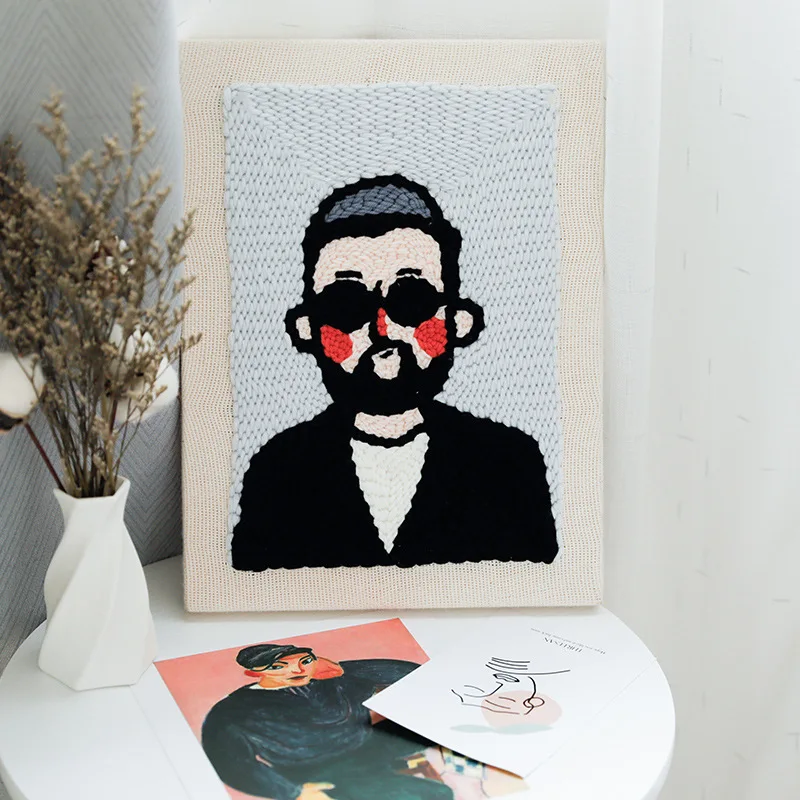 E diy kit Дырокол иглы DIY Набор/удар инструмент для вышивки DIY Набор/Девушка Вышивка Шитье - Цвет: E diy kit